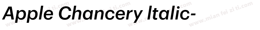 Apple Chancery ltalic字体转换